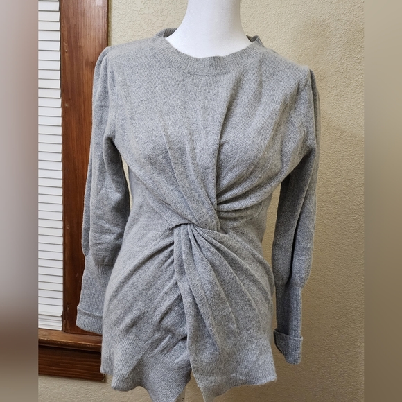 LIKE NEW! MISS ME! from Buckle Twisted Knit Sweater! Solid Grey Size XS - Picture 4 of 13